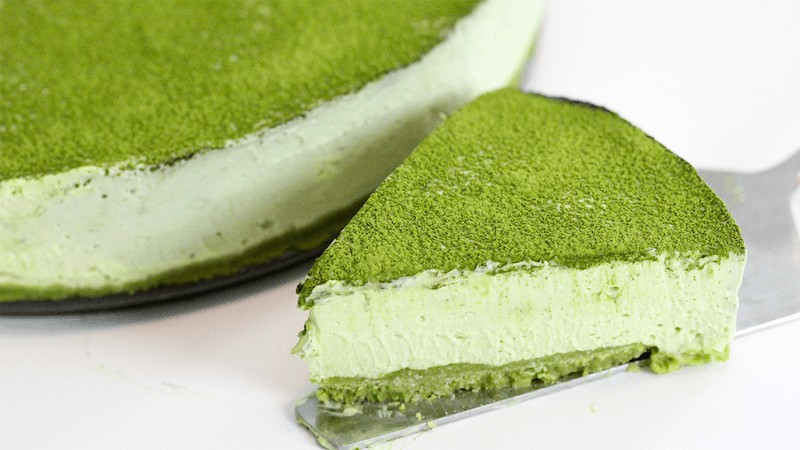 Matcha “Cheesecake” Slices!